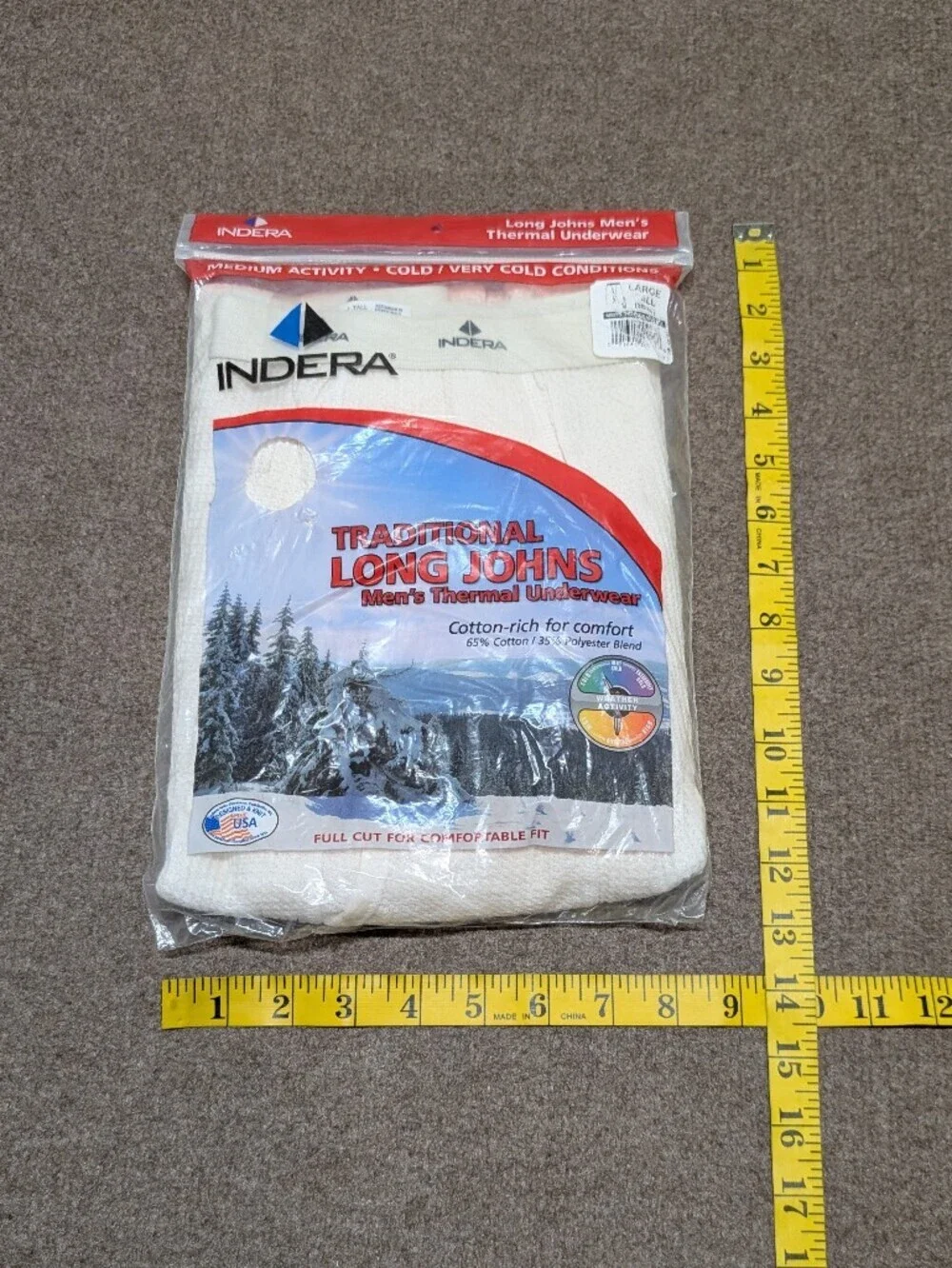Men's New Traditional Long Johns Thermal Underwear White Large Tall